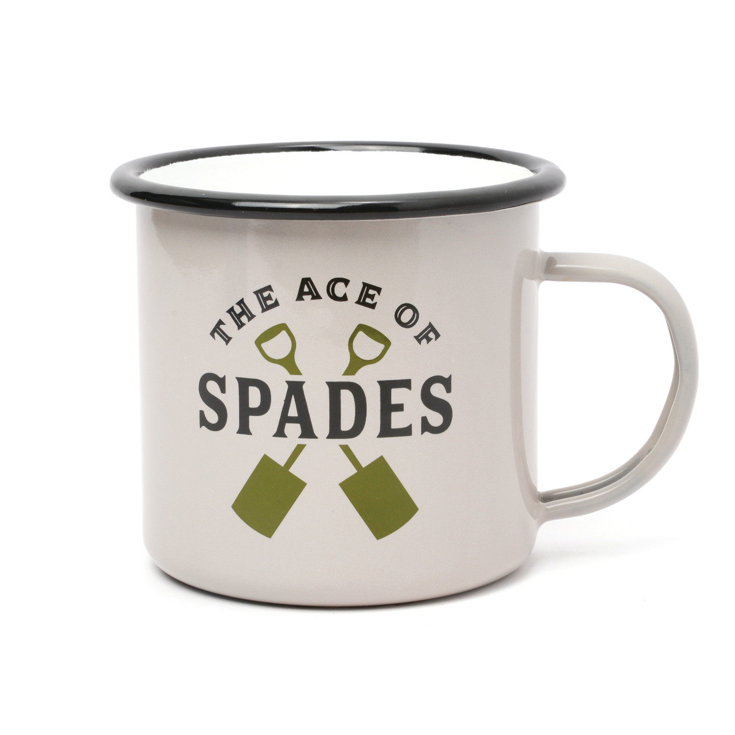 Garden enamel mug on a white background.