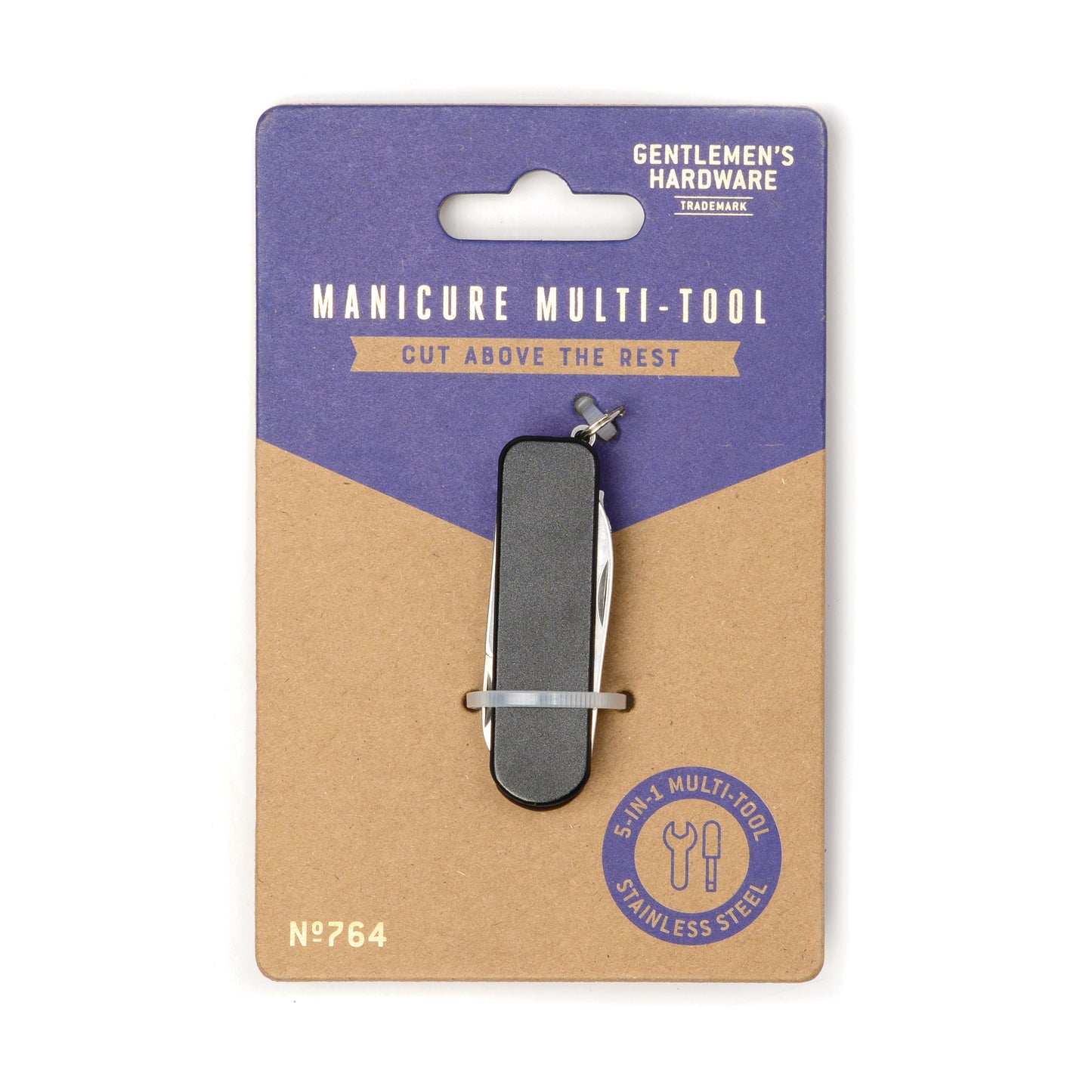 Gentlemen's Hardware Manicure Multi-Tool on branded cardboard packaging