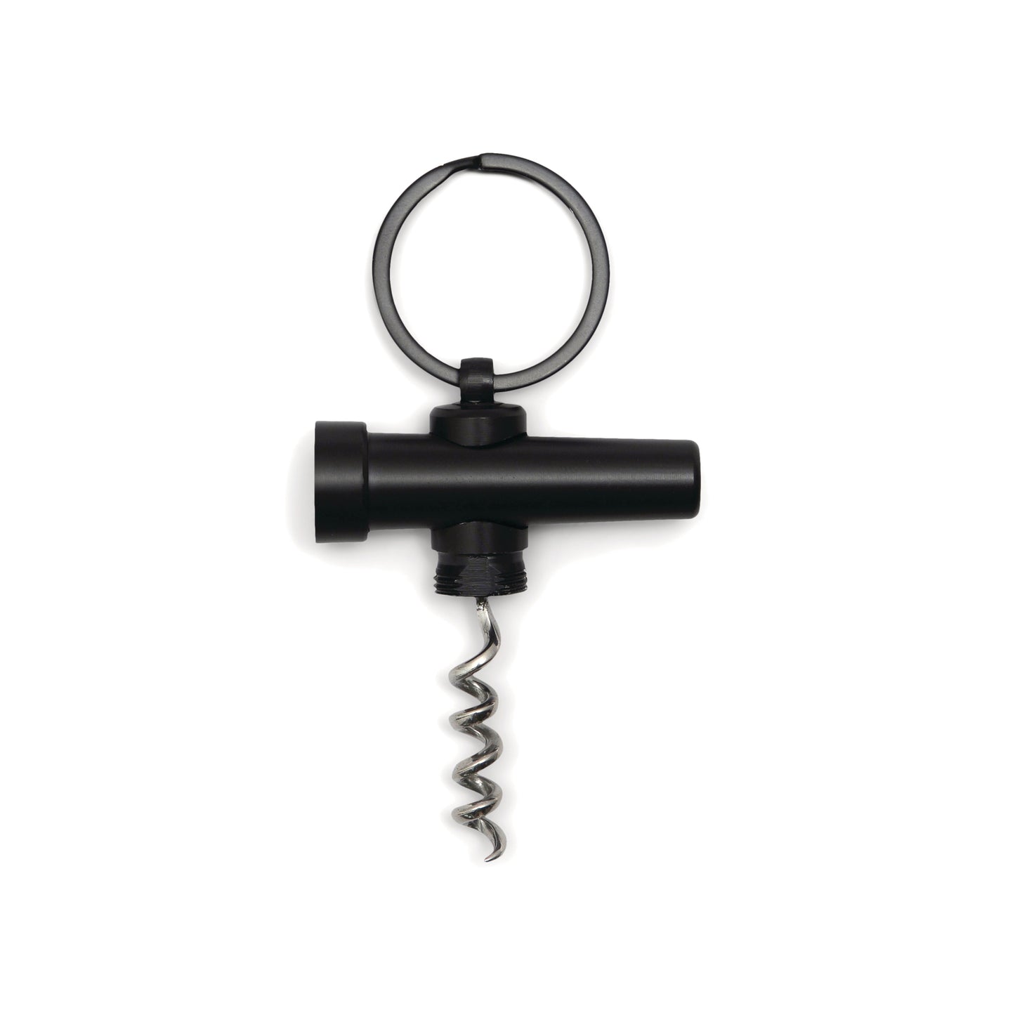 Keychain Corkscrew on white surface