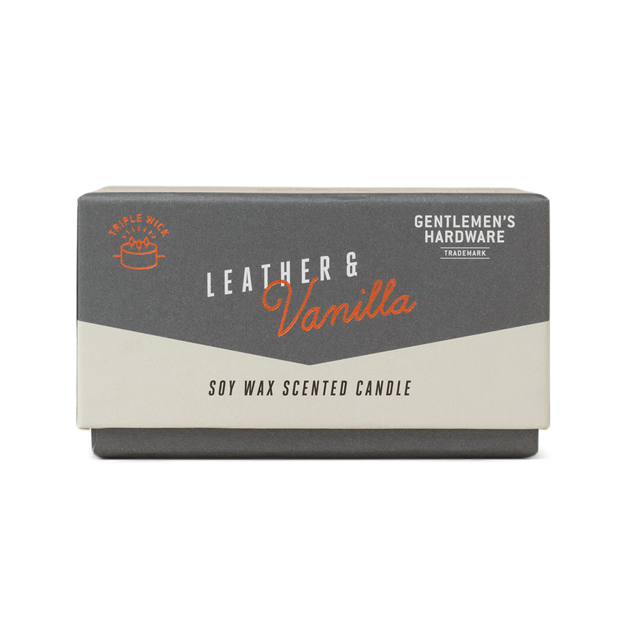 Concrete 7 oz Candle - Leather & Vanilla