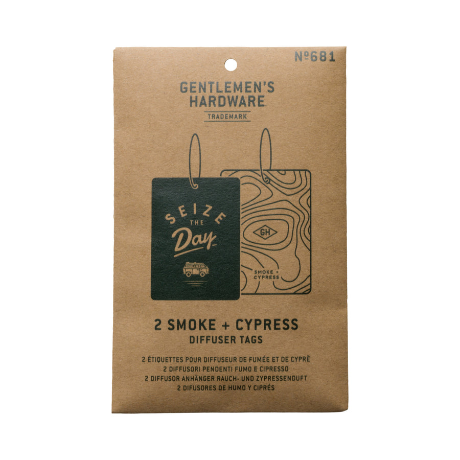 Smoke & Cypress Air Freshener - Seize the Day box front