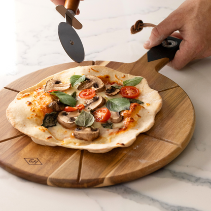 Pizza Board with pizza cutter