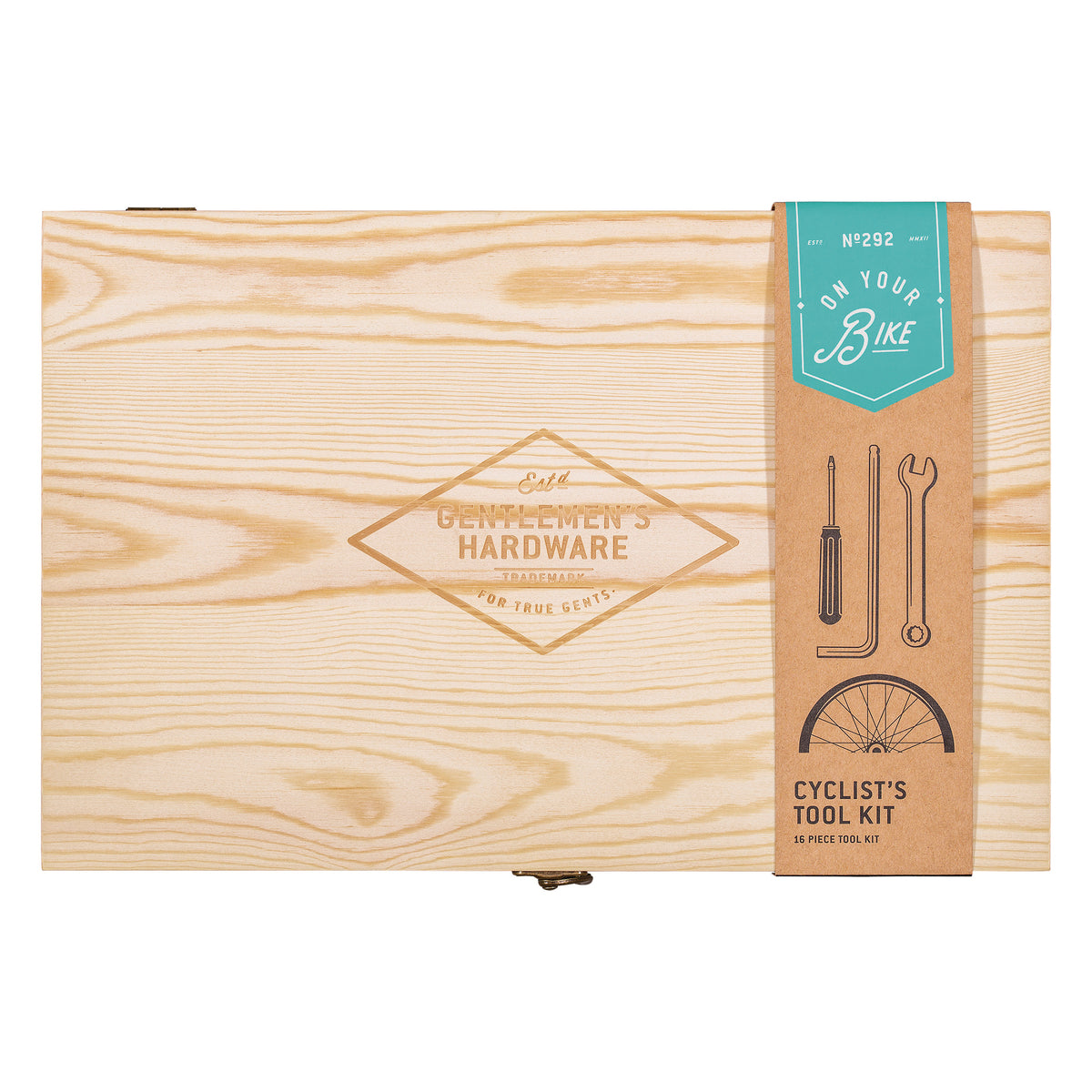Bicycle Tool Kit with Wooden Box