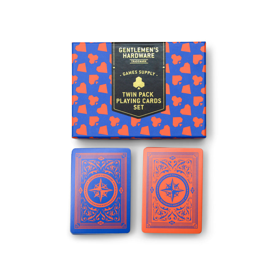 Gentlemen's Hardware Twin Pack Playing Cards two decks and gift box on white surface