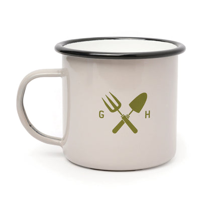 Garden Enamel Mug on a white background.