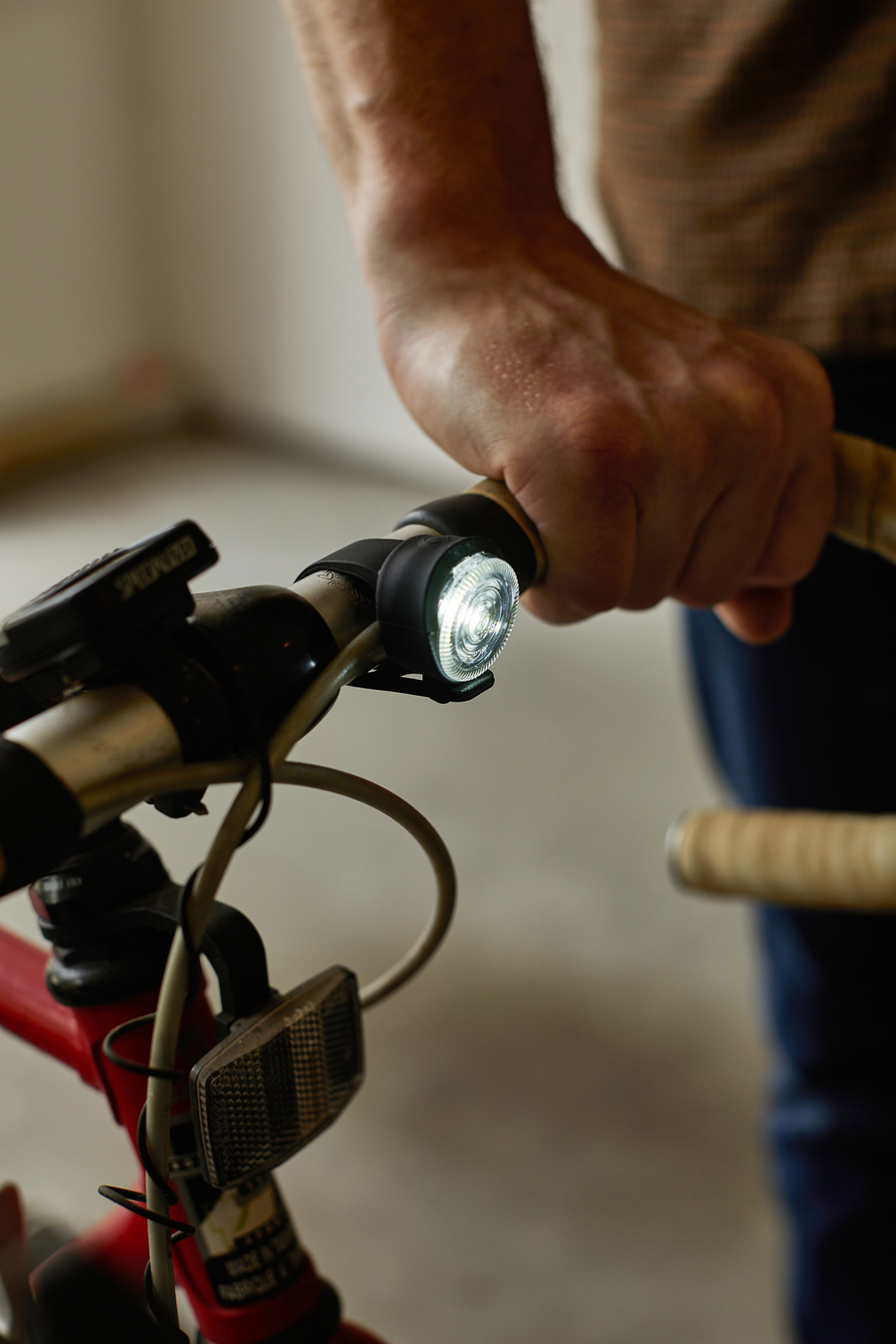 Front bicycle light. 