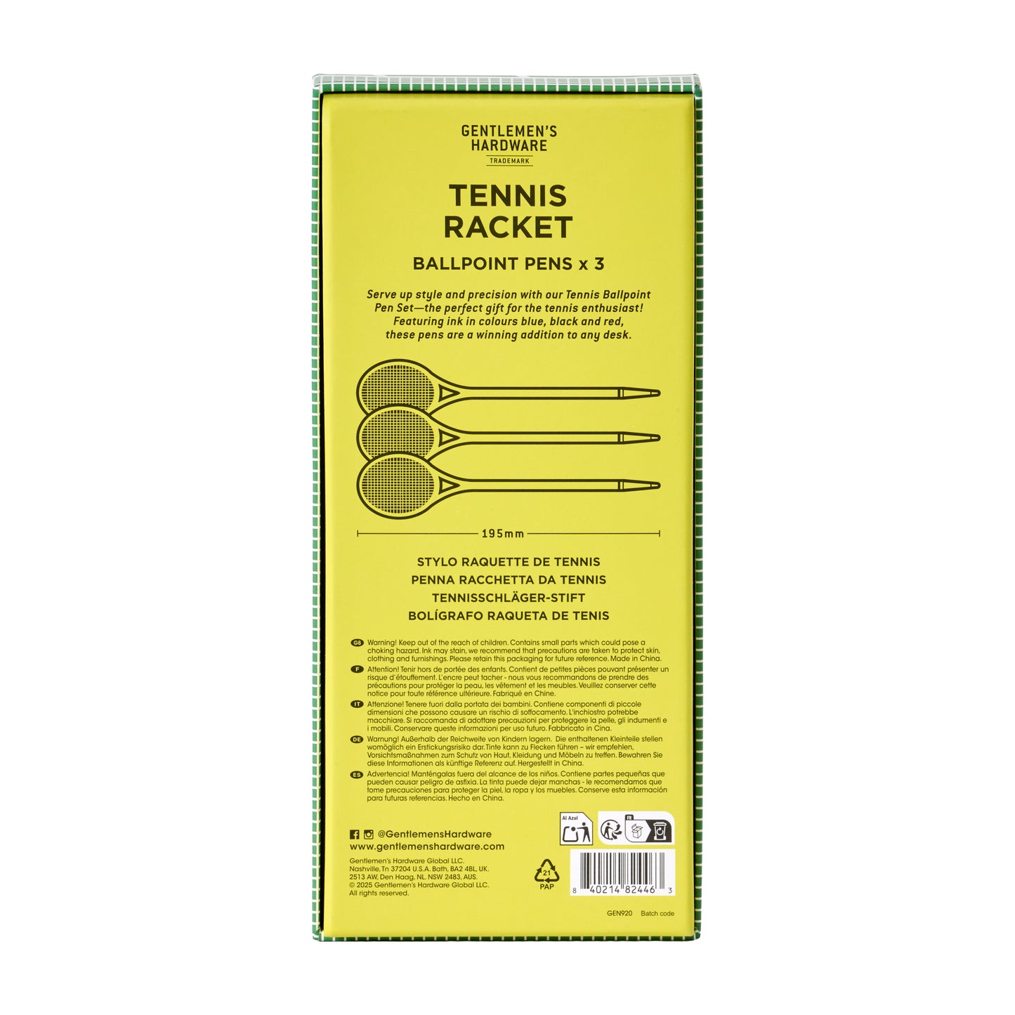 Tennis Pens Gentlemen's Hardware