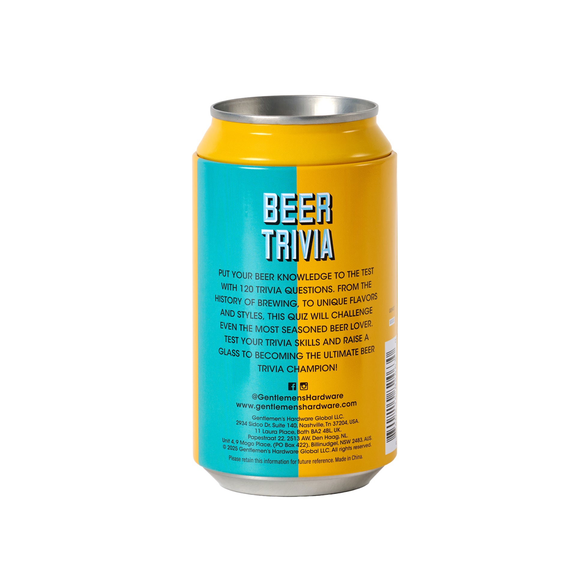 Beer Trivia in a can Gentlemen's Hardware