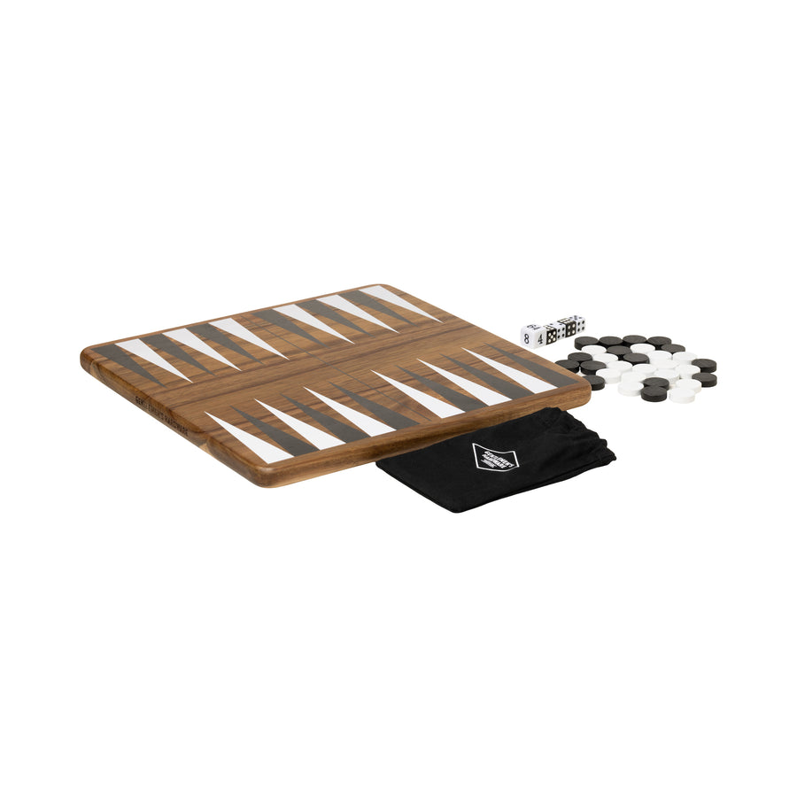 Wooden Backgammon Set with cloth bag 