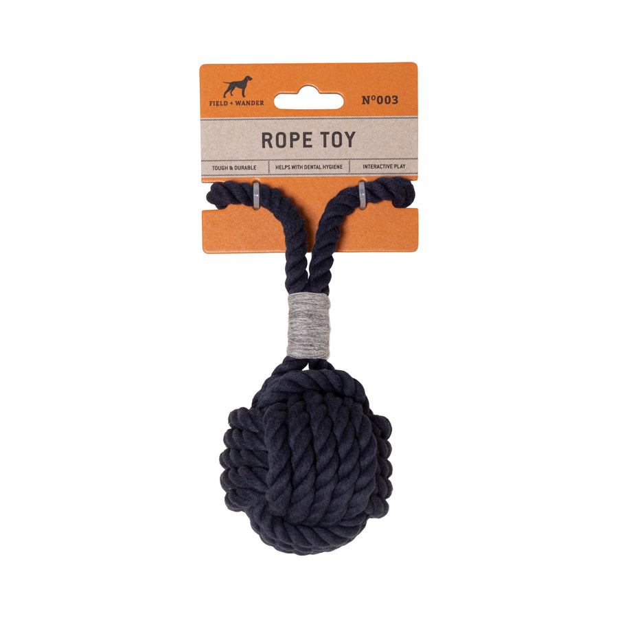 Rope Dog Toy - Blue with product tag