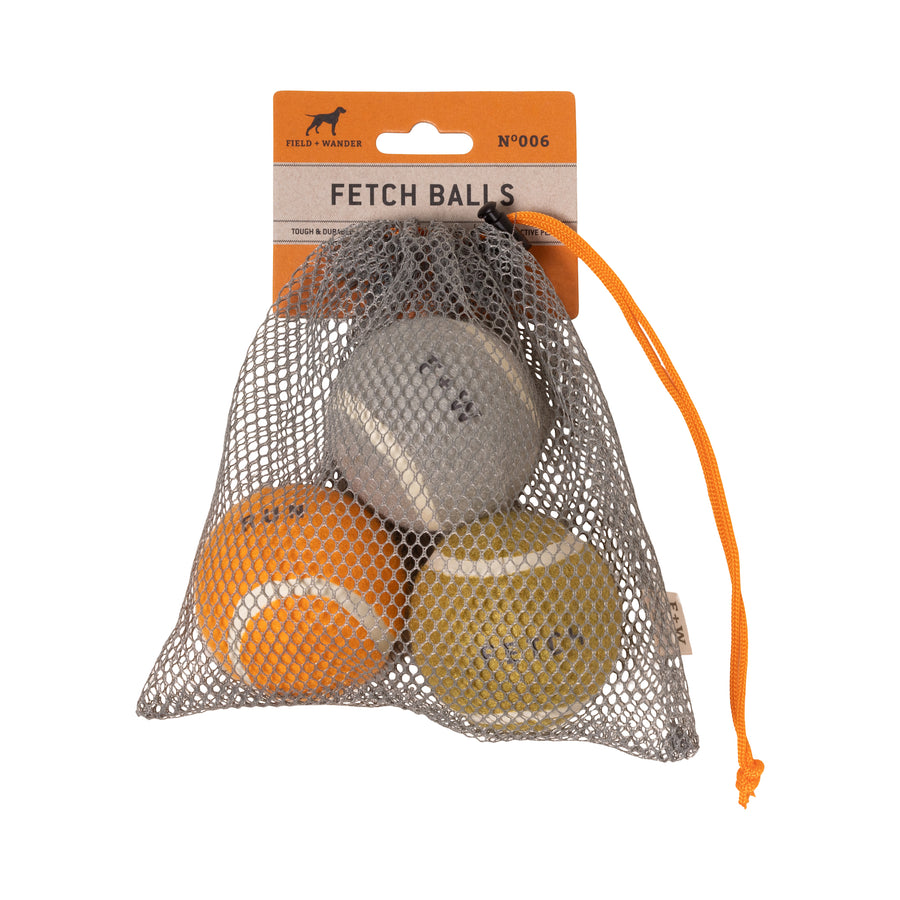 Fetch Balls - multicolored balls in mesh back with tag