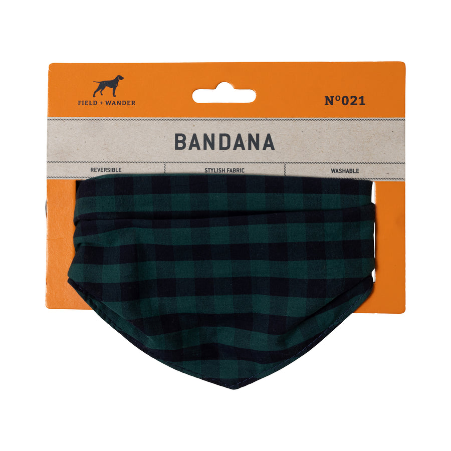Reversible Dog Bandana-plaid in package