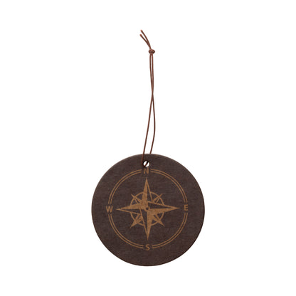 Leather & Vanilla Air Freshener - Compass front