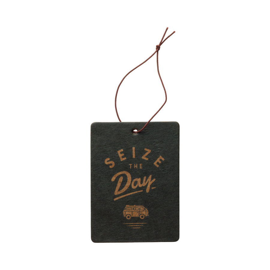 Smoke & Cypress Air Freshener - Seize the Day front 