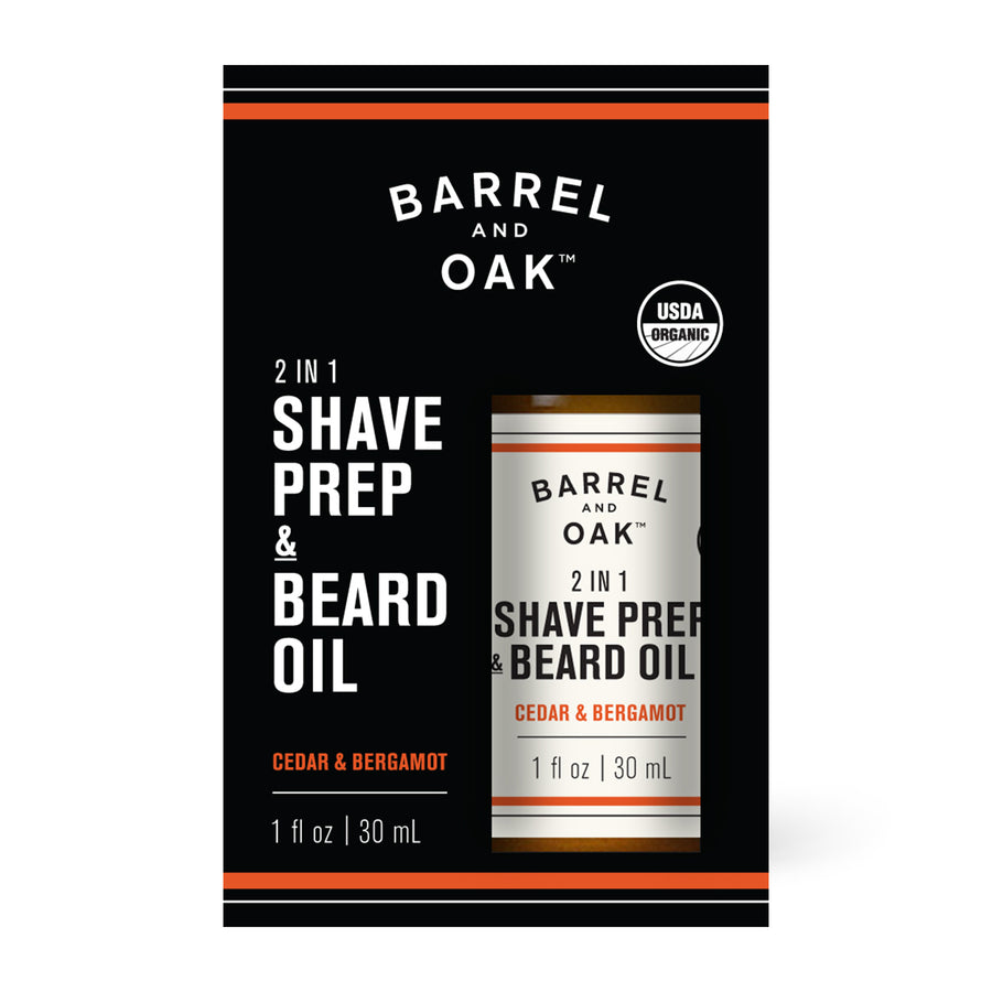 USDA 2 in 1 Shave Prep & Beard Oil - Cedar & Bergamont 1 fl oz.