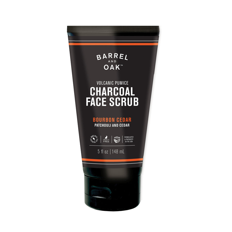 Volcanic Pumice Charcoal Face Scrub - Bourbon Cedar 5 fl oz
