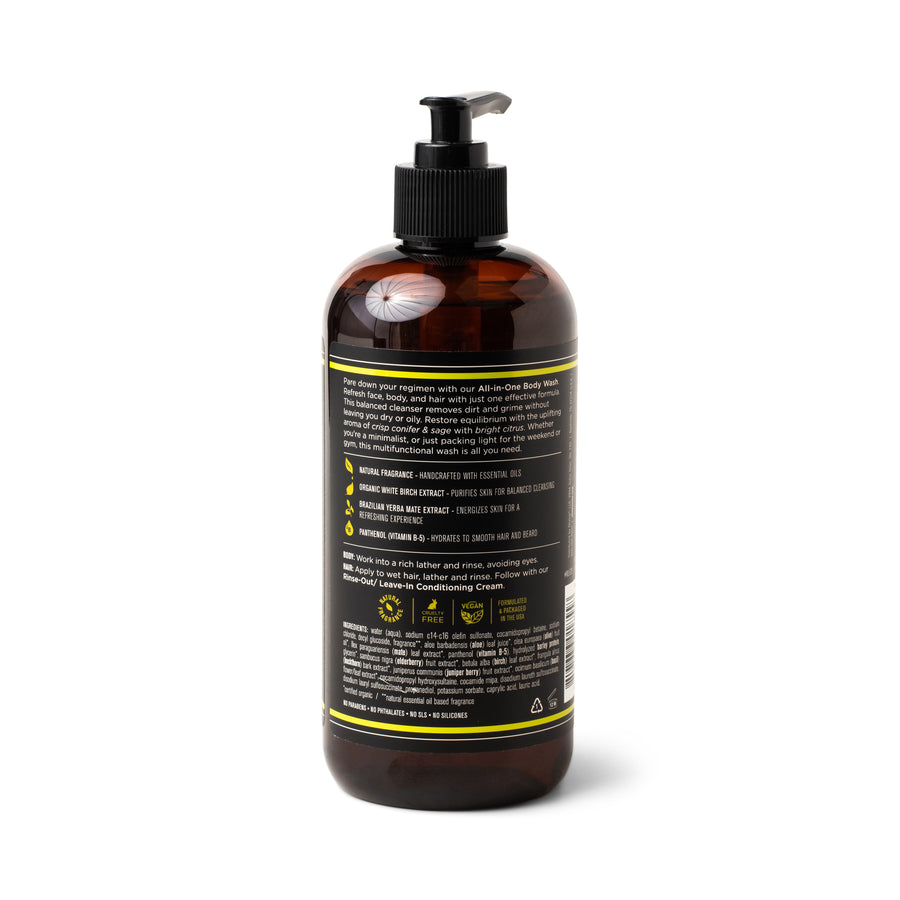 Hair, Face, and Body All-In-One Wash - Mountain Sage 16 fl oz.