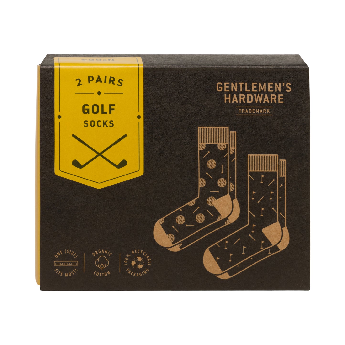 Set of 2 Golf Crew Socks box front